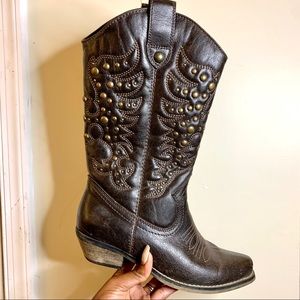 Limelight Studded Cowboy Boots